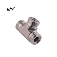 China manufacturer high precision male o-ring tee way fittings metric transition joint